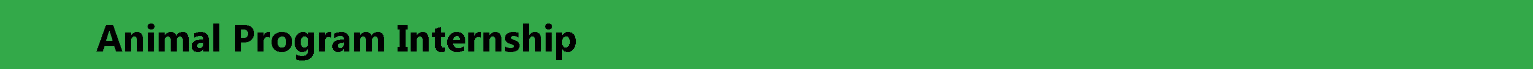 Animal Program Internship label 18pt